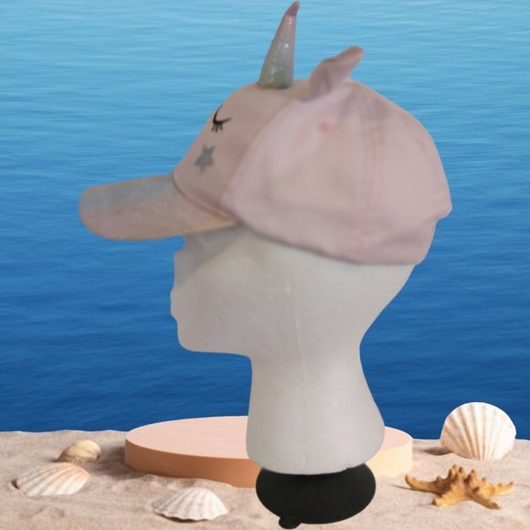 Pink Unicorn Embroidered Girls Toddlers Hook & Loop Adjustable Cap Hat - Picture 10 of 16